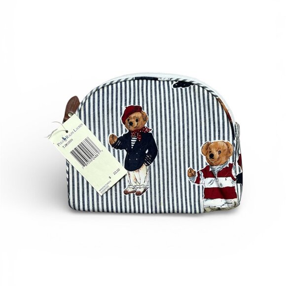 Polo Ralph Lauren Handbags - Vintage Ralph Lauren Polo Bear Print Cosmetic Case